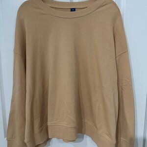 3XL Old Navy Peach Cropped Oversized Lightweight Crewneck Sweatshirt